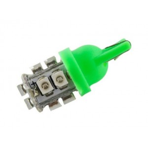 LED T10 lamp SMD 3528 12V/24V groen LED T10 lamp SMD 3528 12V/24V groen